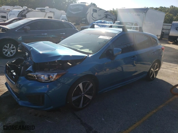 2017 Subaru Impreza Sport with VIN 4S3GTAK69H1726118, listed as a Copart auction lot 71994214 with 148,712 mi miles and Salvage Title. Bid and sale history available at carsss.com. Image 1.