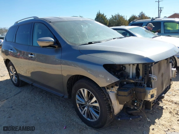 2019 Nissan Pathfinder SV with VIN 5N1DR2MM5KC612594, listed as a IAAI auction lot 41602287 with 53240 miles. Bid and sale history available at carsss.com. Image 1.