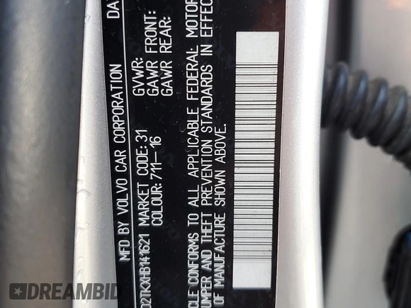 2017 Volvo S60 Inscription с VIN LYV402TKXHB141621, выставлен на аукционе Copart как лот 66577954 с пробегом 89 438 миль миль и Списание • Salvage title. История ставок и продаж доступна на DreamBid. Изображение 13.