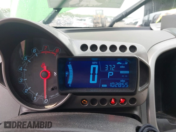 2015 Chevrolet Sonic LT with VIN 1G1JC5SB8F4168860, listed as a IAAI auction lot 42163278 with 102,855 mi miles and . Bid and sale history available at DreamBid. Image 7.