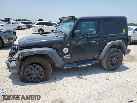 2020 Jeep Wrangler Sport with VIN 1C4GJXAGXLW237080, listed as a Copart auction lot 57769704 with 144,137 mi miles and Salvage title. Bid and sale history available at DreamBid. Image 1.