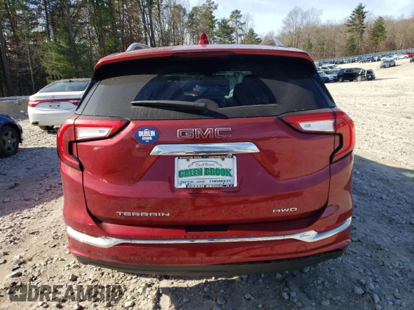 2022 GMC Terrain Denali with VIN 3GKALXEV9NL183440, listed as a Copart auction lot 80845864 with 17,241 mi miles and Salvage title. Bid and sale history available at DreamBid. Image 6.