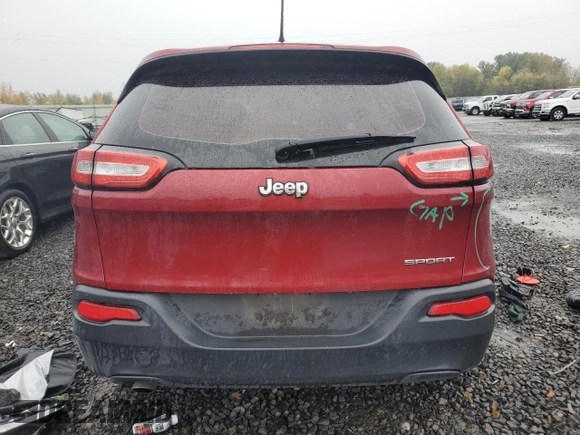 2017 Jeep Cherokee Sport with VIN 1C4PJLAB5HW663408, listed as a Copart auction lot 78621564 with 63,528 mi miles and Salvage title. Bid and sale history available at DreamBid. Image 6.