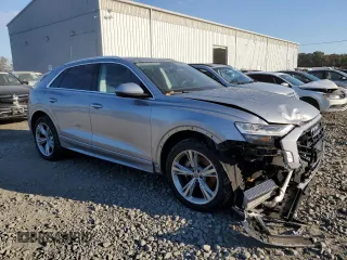 2021 Audi Q8 Premium Plus with VIN WA1BVAF1XMD005456, listed as a Copart auction lot 74460904 with 24,854 mi miles and Salvage Title. Bid and sale history available at carsss.com. Image 4.