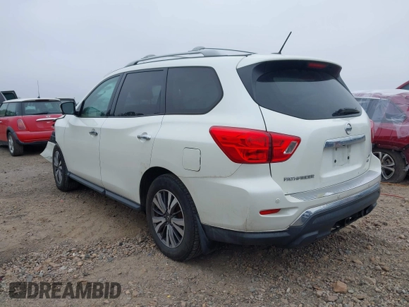 2017 Nissan Pathfinder SL with VIN 5N1DR2MM5HC608649, listed as a IAAI auction lot 41757481 with 168,412 mi miles. Bid and sale history available at carsss.com. Image 3.