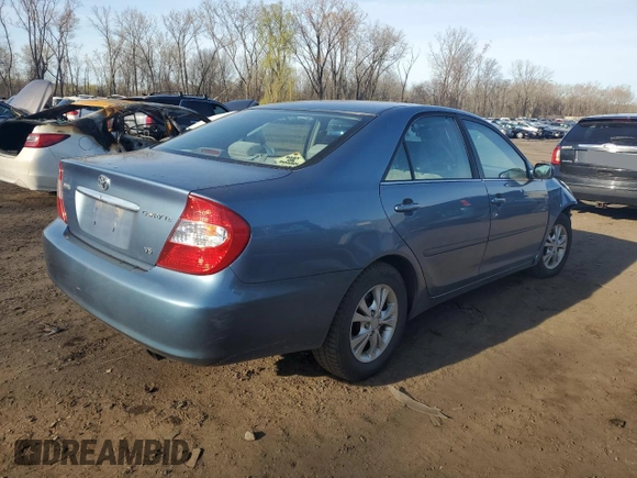 2004 Toyota Camry LE with VIN 4T1BF32K44U579611, listed as a Copart auction lot 53789705 with 168,375 mi miles and Salvage Title. Bid and sale history available at carsss.com. Image 3.