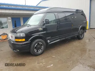 2018 GMC Savana Cargo Van with VIN 1GTW7BFG5J1160683, listed as a Copart auction lot 53020075 with 81,359 mi miles and Salvage Title. Bid and sale history available at carsss.com. Image 1.