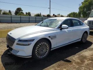 2023 Genesis G80 with VIN KMTGE4S13PU005176, listed as a Copart auction lot 58163704 with 5,315 mi miles and Non Repairable. Bid and sale history available at carsss.com. Image 1.