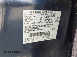 2004 Ford Excursion Eddie Bauer с VIN 1FMSU45P04EC47808, выставлен на аукционе IAAI как лот 42485767 с пробегом 109 155 миль миль и . История ставок и продаж доступна на DreamBid. Изображение 9.