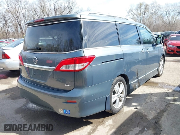 2012 Nissan Quest SL with VIN JN8AE2KP2C9031282, listed as a IAAI auction lot 41868868 with 179,819 mi miles. Bid and sale history available at carsss.com. Image 4.
