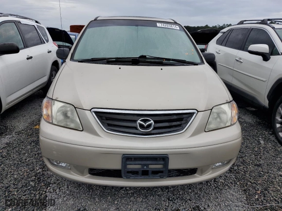 2000 Mazda MPV DX with VIN JM3LW28G0Y0109070, listed as a Copart auction lot 74203814 with 0 mi miles and Salvage Title. Bid and sale history available at carsss.com. Image 5.