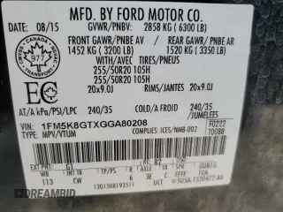 2016 Ford Explorer Sport with VIN 1FM5K8GTXGGA80208, listed as a Copart auction lot 78517924 with 139,353 mi miles and Clean Title. Bid and sale history available at carsss.com. Image 13.