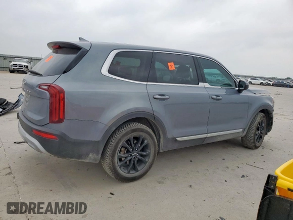 2022 Kia Telluride LX with VIN 5XYP2DHC5NG284645, listed as a Copart auction lot 57147955 with 47,664 mi miles and Salvage title. Bid and sale history available at DreamBid. Image 3.