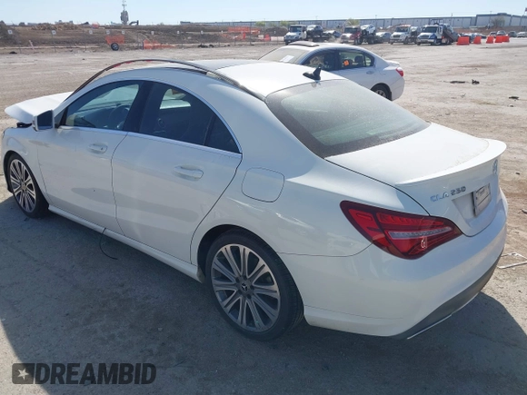 2018 Mercedes-Benz CLA with VIN WDDSJ4EB6JN546206, listed as a IAAI auction lot 41867405 with 161,389 mi miles. Bid and sale history available at carsss.com. Image 3.