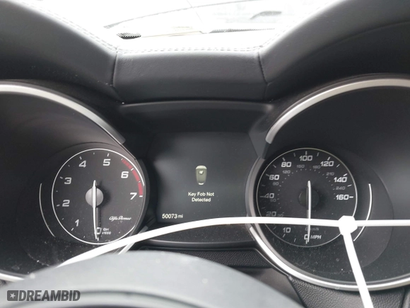 2023 Alfa Romeo Stelvio Ti with VIN ZASPAKBN6P7D56722, listed as a IAAI auction lot 41363962 with 50,073 mi miles. Bid and sale history available at carsss.com. Image 7.