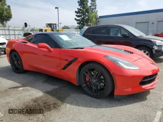 2015 Chevrolet Corvette Z51 3LT with VIN 1G1YL2D73F5121378, listed as a Copart auction lot 48764725 with 54,208 mi miles and Salvage Title. Bid and sale history available at carsss.com. Image 4.
