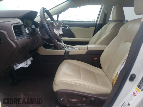 2019 Lexus RX 350 with VIN 2T2BZMCAXKC181994, listed as a Copart auction lot 57585075 with 38,867 mi miles and Salvage title. Bid and sale history available at DreamBid. Image 7.