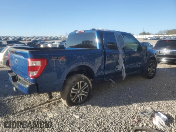 2023 Ford F-150 XL with VIN 1FTEW1EP4PKE26482, listed as a Copart auction lot 74898634 with 0 mi miles and Salvage Title. Bid and sale history available at carsss.com. Image 3.