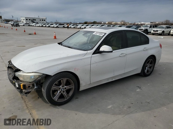 2013 BMW 3 Series 320i with VIN WBA3B1C52DF462824, listed as a Copart auction lot 85574804 with 102,845 mi miles and Salvage Title. Bid and sale history available at carsss.com. Image 1.