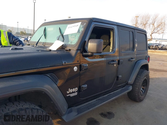 2020 Jeep Wrangler Unlimited Sport S with VIN 1C4HJXDG5LW170579, listed as a IAAI auction lot 41429548 with Not provided miles and . Bid and sale history available at DreamBid. Image 6.