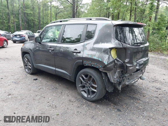 2021 Jeep Renegade Latitude with VIN ZACNJCBB4MPM68233, listed as a IAAI auction lot 42464100 with 63,897 mi miles and . Bid and sale history available at DreamBid. Image 3.