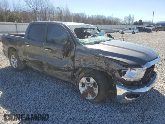 2019 Ram 1500 Big Horn/Lone Star with VIN 1C6RRFFG9KN805156, listed as a Copart auction lot 47454455 with 191,482 mi miles and Salvage Title. Bid and sale history available at carsss.com. Image 4.