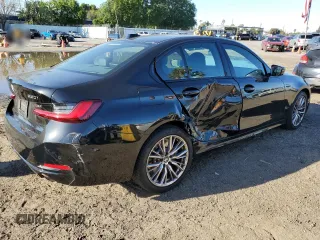 2023 BMW 3 Series 330i with VIN 3MW69FF04P8C91836, listed as a Copart auction lot 48255555 with 27,514 mi miles and Salvage Title. Bid and sale history available at carsss.com. Image 3.