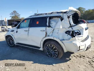 2020 Nissan Armada Platinum with VIN JN8AY2NFXL9361522, listed as a Copart auction lot 80917344 with Not Provided miles and Salvage Title. Bid and sale history available at carsss.com. Image 2.
