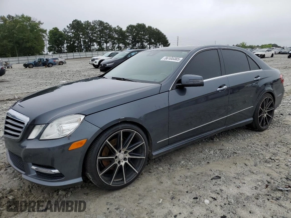 2013 Mercedes-Benz E 350 Luxury with VIN WDDHF5KB0DA754471, listed as a Copart auction lot 56105385 with 110,417 mi miles and Salvage title. Bid and sale history available at DreamBid. Image 1.