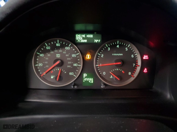2007 Volvo S40 2.5L Turbo with VIN YV1MH682272310985, listed as a Copart auction lot 51466825 with 125,566 mi miles and Salvage Title. Bid and sale history available at carsss.com. Image 9.