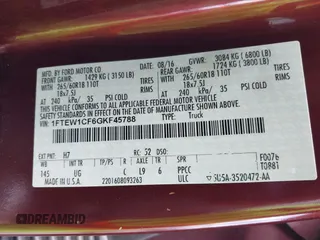 2016 Ford F-150 XL с VIN 1FTEW1CF6GKF45788, выставлен на аукционе IAAI как лот 42454437 с пробегом 86 778 миль миль и . История ставок и продаж доступна на DreamBid. Изображение 9.
