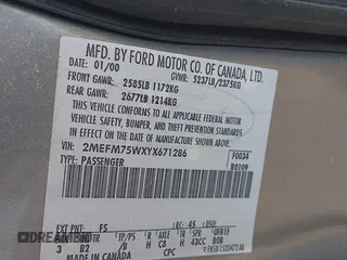 2000 Mercury Grand Marquis LS с VIN 2MEFM75WXYX671286, выставлен на аукционе IAAI как лот 42158291 с пробегом 87 223 миль миль и . История ставок и продаж доступна на DreamBid. Изображение 9.