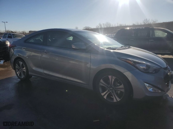 2014 Hyundai Elantra Coupe with VIN KMHDH6AH3EU026122, listed as a Copart auction lot 50590265 with 122,165 mi miles and Salvage Title. Bid and sale history available at carsss.com. Image 4.