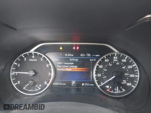 2017 Nissan Maxima SV with VIN 1N4AA6AP1HC368591, listed as a IAAI auction lot 41521808 with 154,214 mi miles and . Bid and sale history available at DreamBid. Image 15.