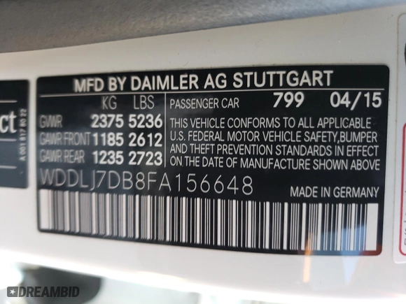 2015 Mercedes-Benz CLS-Class CLS 550 with VIN WDDLJ7DB8FA156648, listed as a Copart auction lot 77248743 with 70,061 mi miles. Bid and sale history available at carsss.com. Image 13.