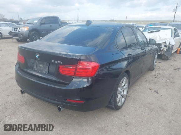 2014 BMW 3 Series 335i with VIN WBA3A9C54EF478025, listed as a IAAI auction lot 41513191 with 119,632 mi miles. Bid and sale history available at carsss.com. Image 4.