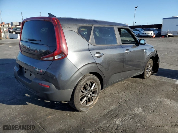 2021 Kia Soul S with VIN KNDJ23AUXM7794830, listed as a Copart auction lot 47792535 with 76,298 mi miles and Salvage Title. Bid and sale history available at carsss.com. Image 3.