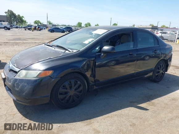 2007 Honda Civic Sdn LX with VIN 1HGFA16507L126952, listed as a IAAI auction lot 42104129 with 182,111 mi miles. Bid and sale history available at carsss.com. Image 2.