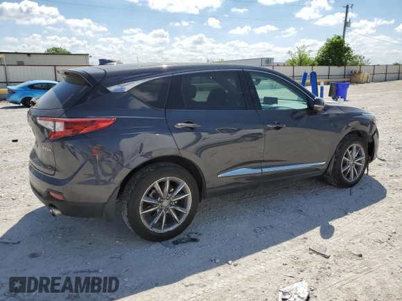 2020 Acura RDX w/Technology Pkg with VIN 5J8TC1H52LL003741, listed as a Copart auction lot 47876493 with 50,998 mi miles. Bid and sale history available at carsss.com. Image 3.