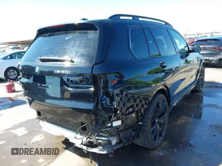2024 BMW X7 M60i with VIN 5UX33EM09R9U06877, listed as a IAAI auction lot 41919988 with 25,015 mi miles. Bid and sale history available at carsss.com. Image 4.