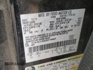 2013 Ford Expedition EL XLT with VIN 1FMJK1J55DEF19967, listed as a Copart auction lot 42805695 with 185,378 mi miles and Salvage Title. Bid and sale history available at carsss.com. Image 13.
