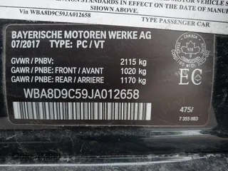 2018 BMW 3 Series 330i xDrive with VIN WBA8D9C59JA012658, listed as a IAAI auction lot 41523677 with 117,049 mi miles and . Bid and sale history available at DreamBid. Image 9.