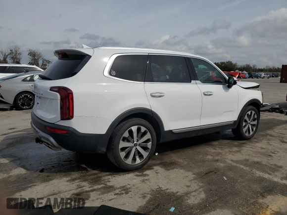 2022 Kia Telluride S with VIN 5XYP64HC8NG291769, listed as a Copart auction lot 47357995 with 41,982 mi miles and Salvage title. Bid and sale history available at DreamBid. Image 3.
