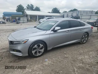 2018 Honda Accord EX-L with VIN 1HGCV1F52JA155945, listed as a Copart auction lot 59883615 with 55,163 mi miles and Salvage title. Bid and sale history available at DreamBid. Image 1.