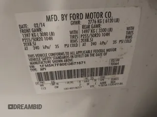 2014 Ford Explorer Limited z VIN 1FM5K7F80EGB71671, wystawiony jako IAAI lot #42280736 z przebiegiem 154 883 mil mil oraz . Historia ofert i sprzedaży dostępna na DreamBid. Obrazek 9.