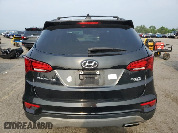 2018 Hyundai Santa Fe 2.4L with VIN 5NMZUDLB6JH099571, listed as a Copart auction lot 60960385 with 147,004 mi miles and Salvage title. Bid and sale history available at DreamBid. Image 6.