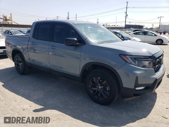 2024 Honda Ridgeline Sport with VIN 5FPYK3F18RB021179, listed as a Copart auction lot 55466935 with 8,400 mi miles and Salvage title. Bid and sale history available at DreamBid. Image 4.