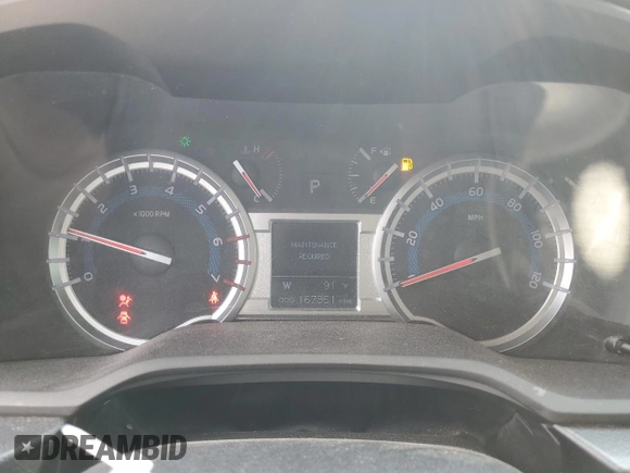 2014 Toyota 4Runner SR5 with VIN JTEZU5JR1E5075253, listed as a Copart auction lot 59514905 with 167,351 mi miles and Salvage title. Bid and sale history available at DreamBid. Image 9.