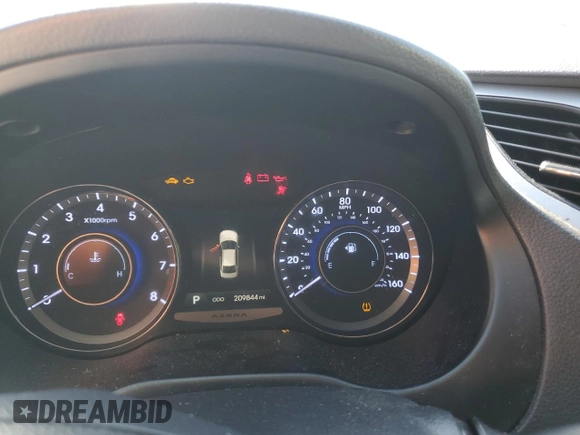 2014 Hyundai Azera Limited with VIN KMHFH4JG1EA424029, listed as a Copart auction lot 61127415 with 209,844 mi miles and Clean title. Bid and sale history available at DreamBid. Image 9.