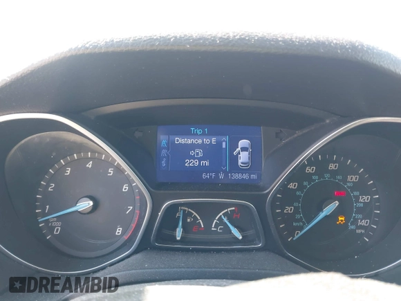 2013 Ford Focus SE with VIN 1FADP3K27DL128775, listed as a IAAI auction lot 42119223 with 138,846 mi miles. Bid and sale history available at carsss.com. Image 7.